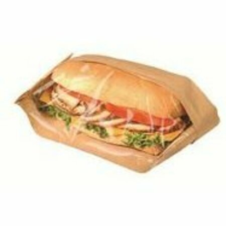 NOVOLEX Bagcraft Dubl View ToGo! Deli Bag Natural 4.25 in. X 2.75 in. X 11.75 in., 500PK 300090